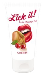 Оральная смазка Lick It! Cherry 50 мл (веганская)