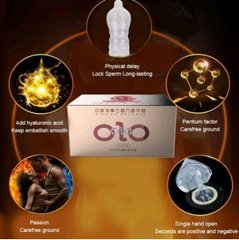 Презервативы OLO с гиалуроновой кислотой ребрышками та пупырышками (по 1шт) G990100-1 фото