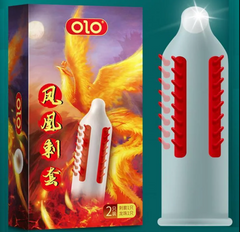 Презерватив OLO с усиками + шарик "Phoenix Spiny condom" (1 презератив + 1 шарик) G03115556 фото