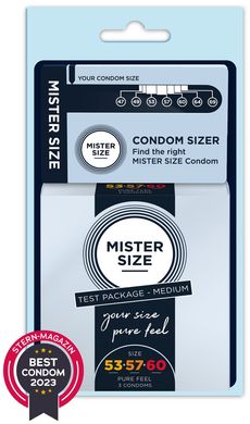 Презервативы Mister Size Test Package Medium-3 разных размера 53 мм - 57 мм - 60 мм ORI-414751 фото