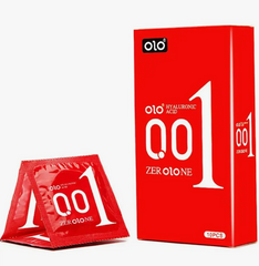 Презервативы OLO Zero One ультратонкие с гиалуроновой смазкой и возбуждающим эффектом ( упаковка 10 шт)