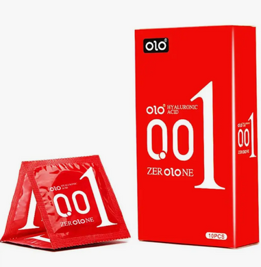 Презервативы OLO Zero One ультратонкие с гиалуроновой смазкой и возбуждающим эффектом ( упаковка 10 шт) G220324-10 фото