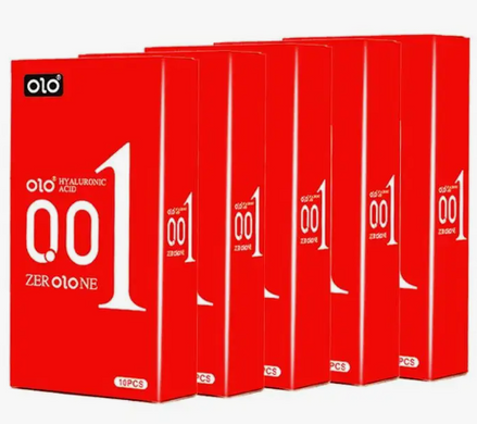 Презервативы OLO Zero One ультратонкие с гиалуроновой смазкой и возбуждающим эффектом ( упаковка 10 шт) G220324-10 фото