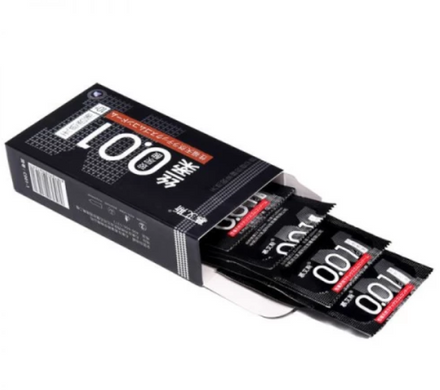 Презервативы Muaisi ультратонкие 0,01 мм Black с дополнительной смазкой (упаковка 10шт) MS-400-606444 фото