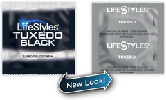 Презерватив черный 1 шт LIFESTYLES TUXEDO Black (упаковка может отличаться цветом и рисунком) LFS-001416 фото