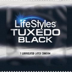 Презерватив черный 1 шт LIFESTYLES TUXEDO Black (упаковка может отличаться цветом и рисунком)