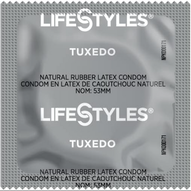 Презерватив чорний 1 шт LIFESTYLES TUXEDO Black LFS-001416 фото