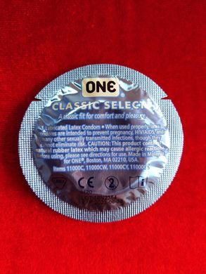 Презервативы ONE Classic Select (классические)(по 1шт)(упаковка может отличаться цветом и рисунком)