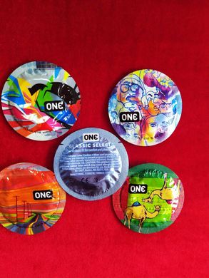 Презервативы ONE Classic Select (классические)(по 1шт)(упаковка может отличаться цветом и рисунком) ONE-006 фото
