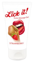 Оральная смазка Lick It! Strawberry 50 мл (веганская)
