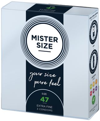 Презервативы Mister Size 47 mm (3шт) ORI-413631 фото