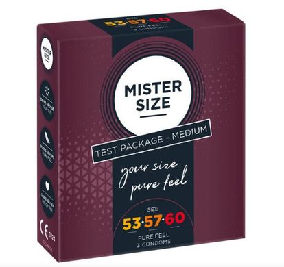 Презервативи MISTER SIZE Test Package Medium 53+57+60 мм (3 шт) ORI-499056 фото