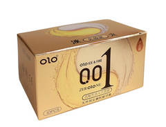 Ультратонкие презервативы OLO с термоэффектом Лед и Пламя (охлаждающий и разогревающий еффект) (по 1 шт) G330435 фото